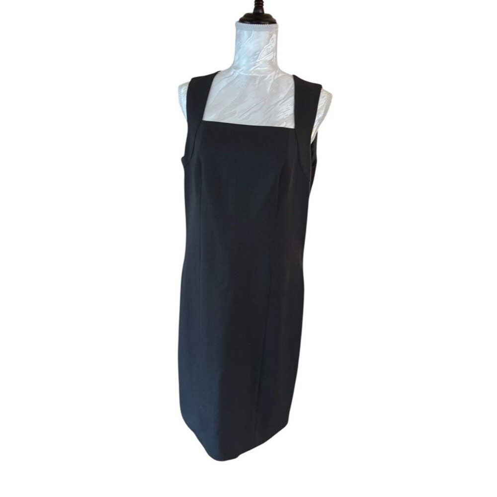 Insight Classic Black Square-Neck Shift Dress